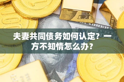 北京夫妻共同债务如何认定？一方不知情怎么办？